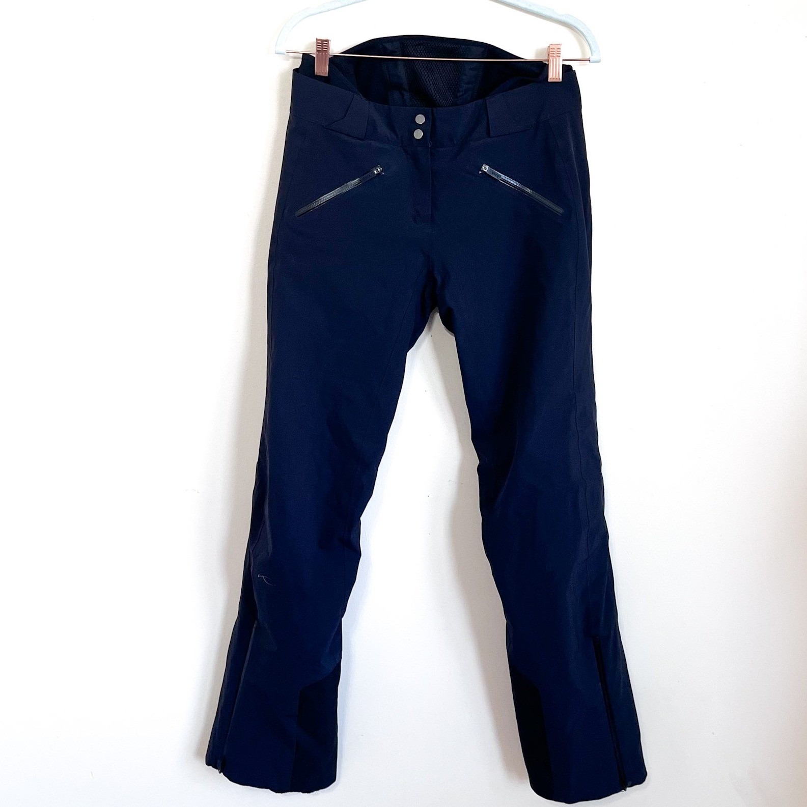 Kjus Womens Razor Ski Pants Size 36 Black Low Rise Slim Fit Insulated Waterproof